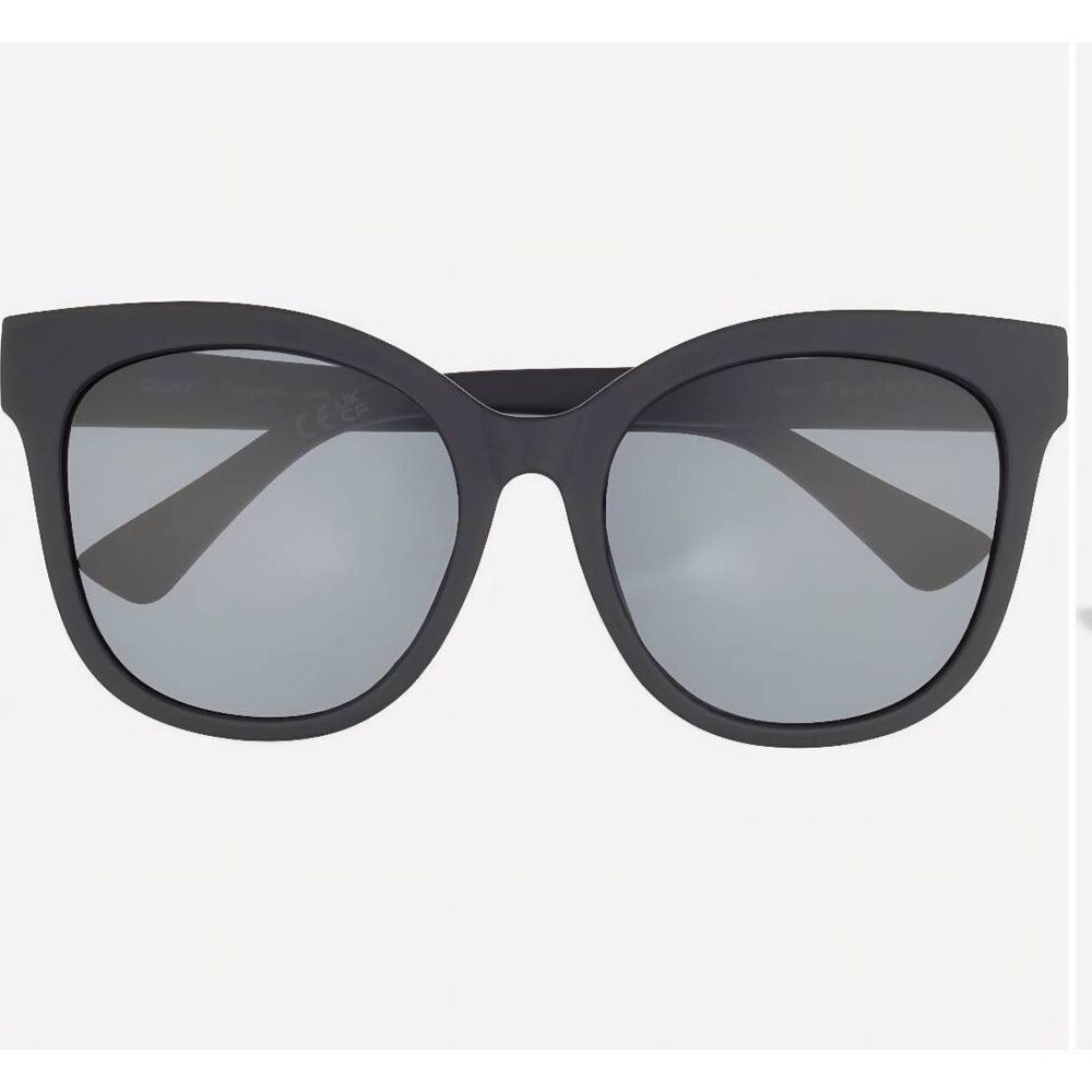 Quay Australia It's My Way Oversized Cat Eye Sunglasses- Black/Smoke